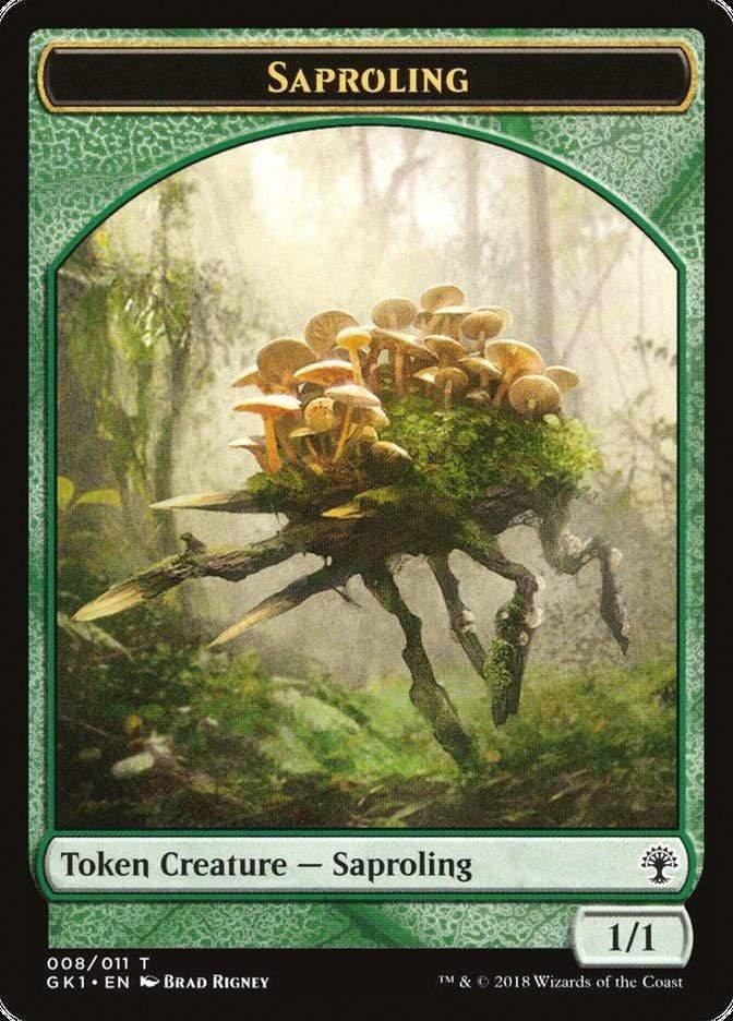 Magic: The Gathering MTG Single Saproling // Elf Knight [Guilds of Ravnica Guild Kit Tokens]