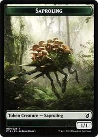 Magic: The Gathering MTG Single Saproling // Manifest Double-sided Token [Commander 2019]