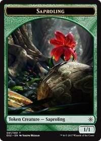 Magic: The Gathering MTG Single Saproling // Treasure (007) Double-sided Token [Explorers of Ixalan]