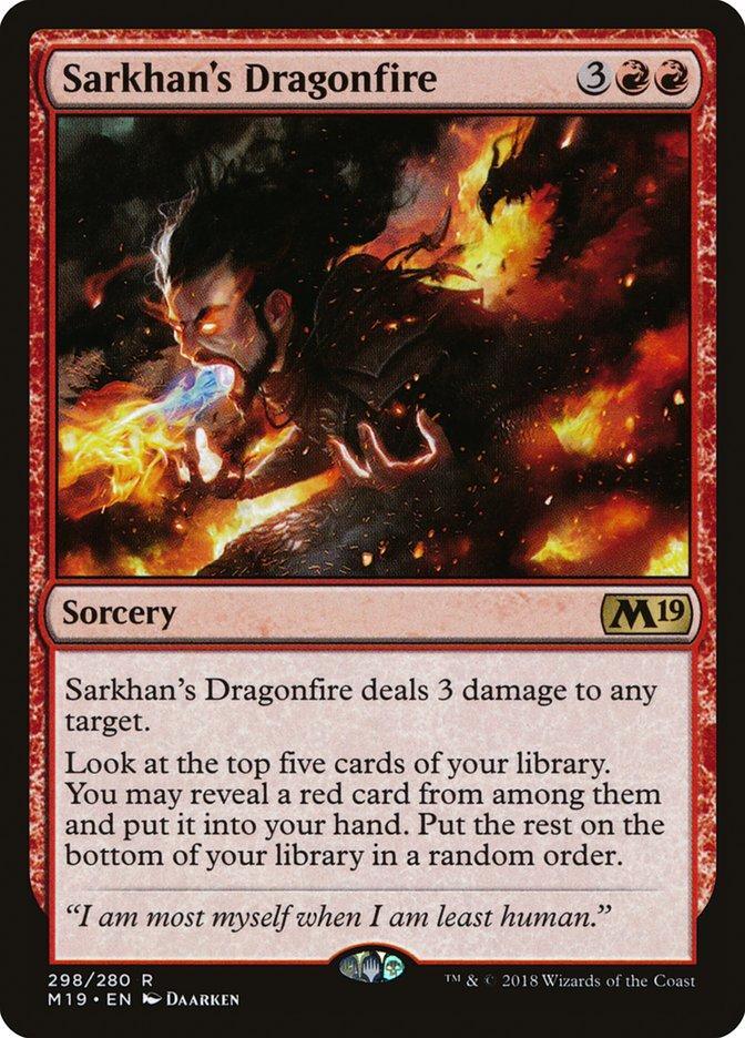 Magic: The Gathering MTG Single Sarkhan's Dragonfire [Core Set 2019]