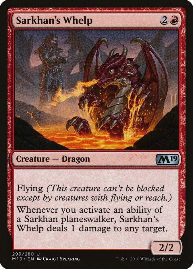 Magic: The Gathering MTG Single Sarkhan's Whelp [Core Set 2019]