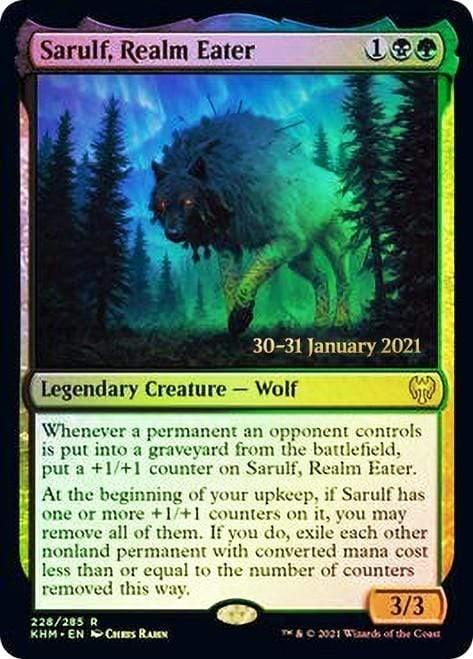 Magic: The Gathering MTG Single Sarulf, Realm Eater  [Kaldheim Prerelease Promos]