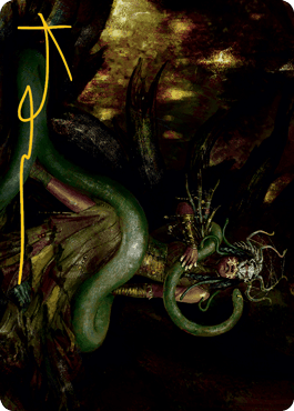 Magic: The Gathering MTG Single Saryth, the Viper's Fang Art Card (Gold-Stamped Signature) [Innistrad: Midnight Hunt Art Series]
