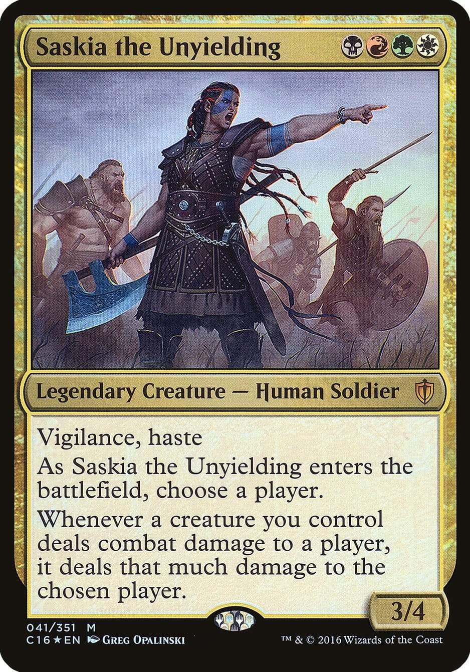 Magic: The Gathering MTG Single Saskia the Unyielding (Oversized) [Commander 2016 Oversized]