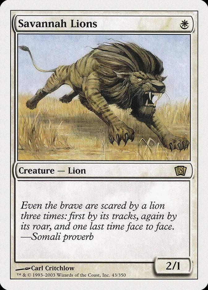 Magic: The Gathering MTG Single Savannah Lions [Eighth Edition]