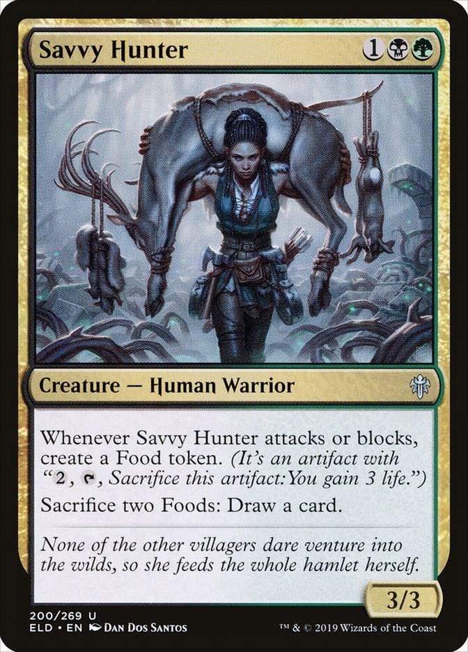 Magic: The Gathering MTG Single Savvy Hunter [Throne of Eldraine]