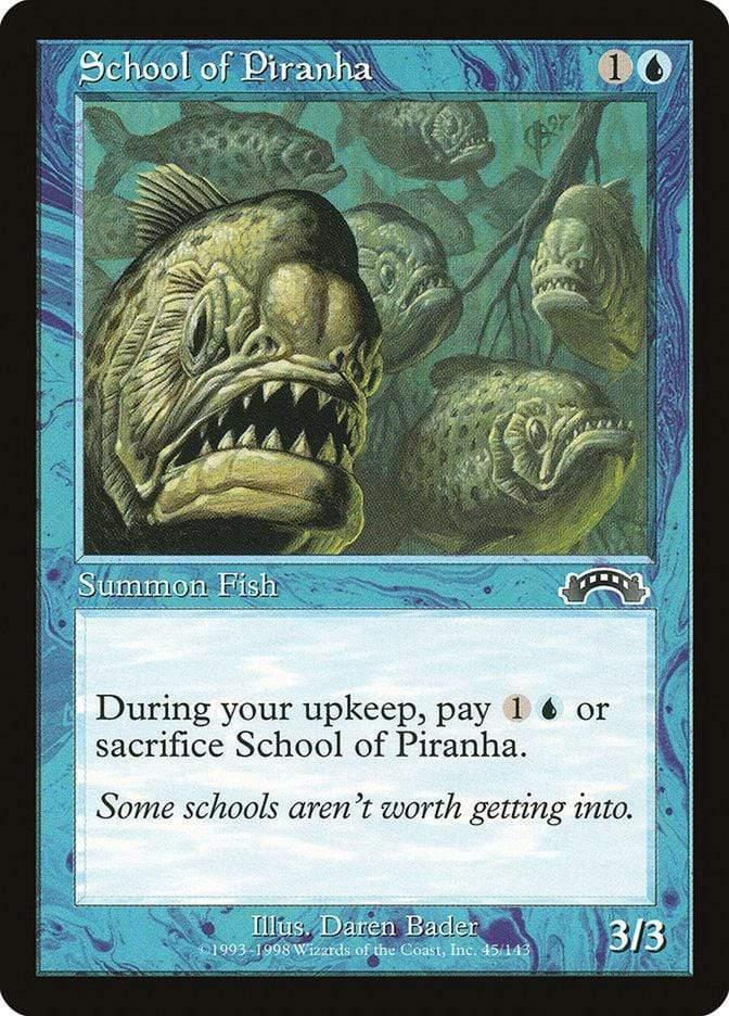 Magic: The Gathering MTG Single School of Piranha [Exodus]