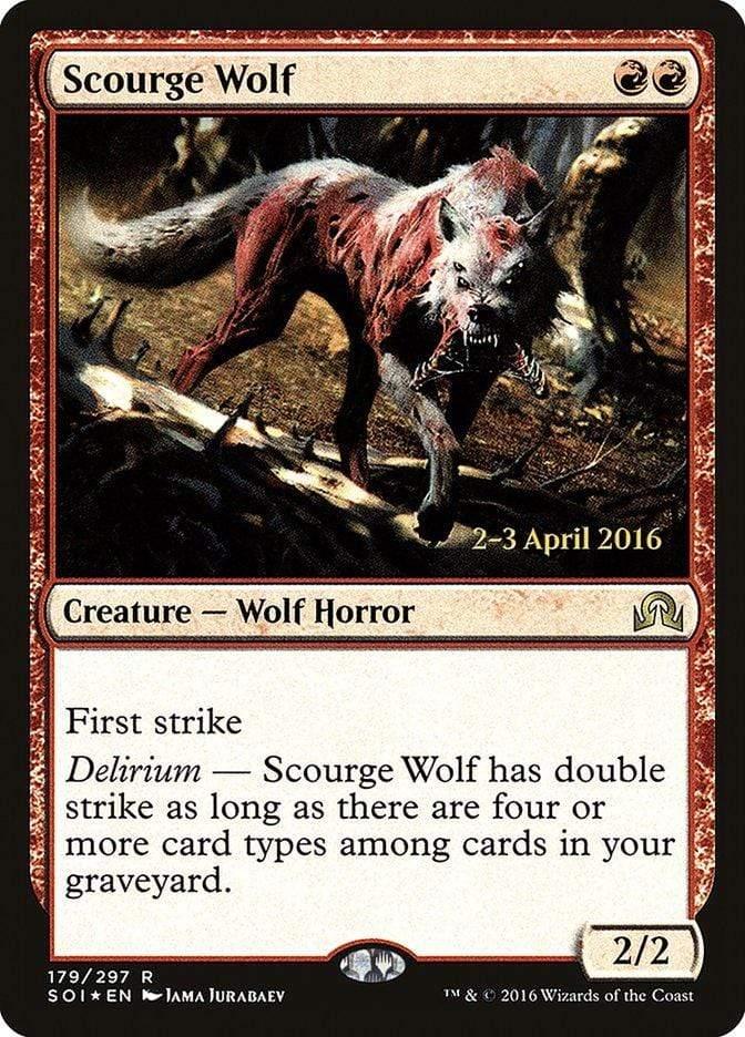 Magic: The Gathering MTG Single Scourge Wolf [Shadows over Innistrad Prerelease Promos]