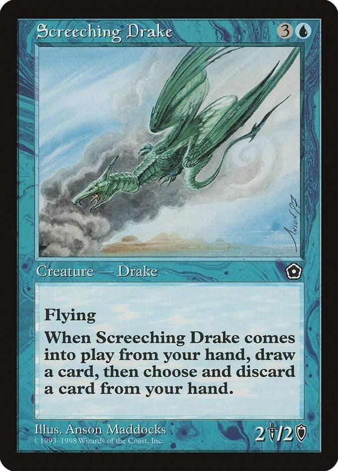 Magic: The Gathering MTG Single Screeching Drake [Portal Second Age]