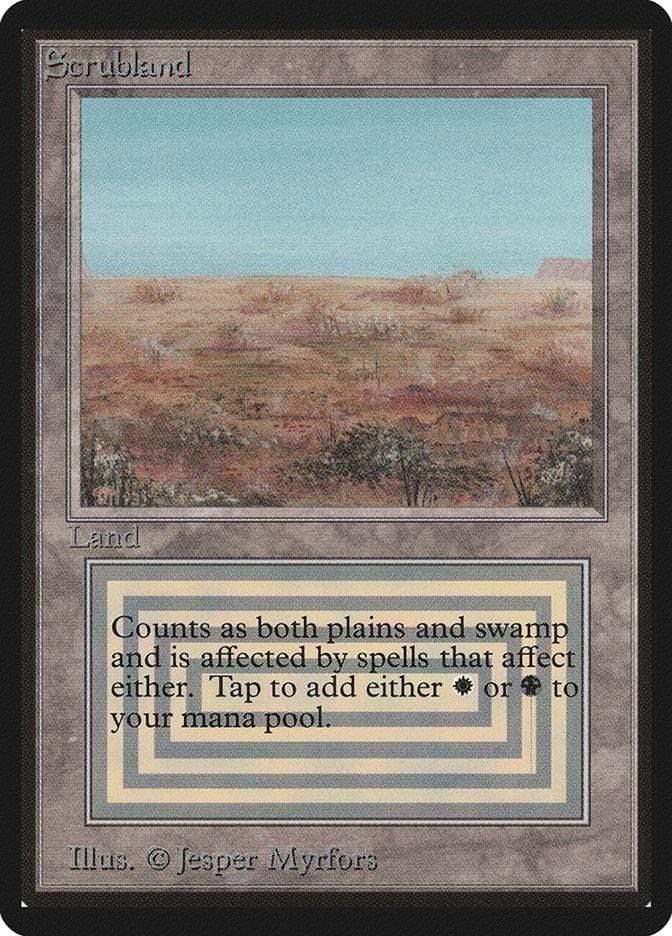 Magic: The Gathering MTG Single Scrubland [Limited Edition Beta]