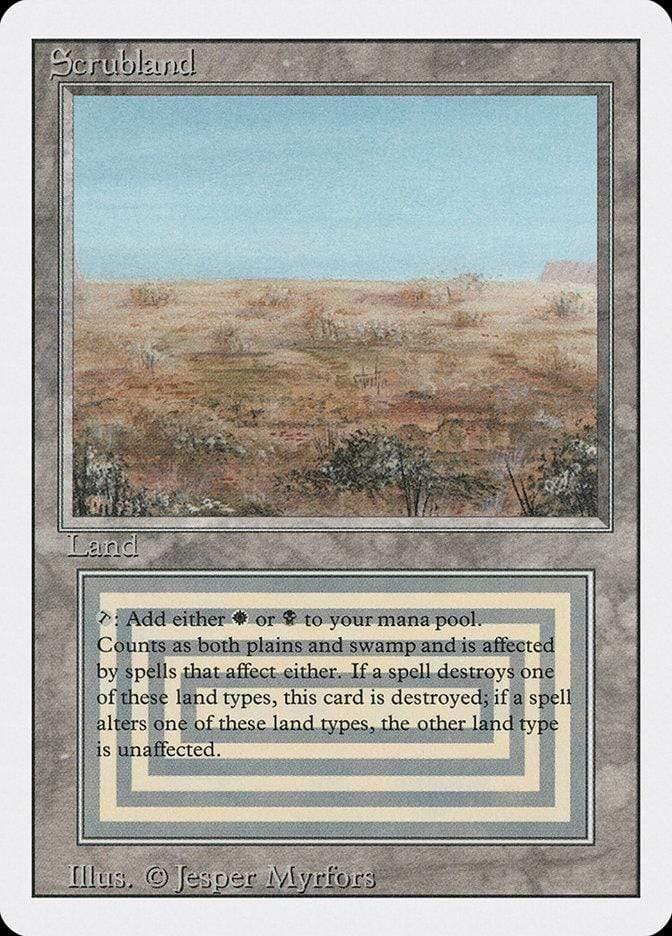 Magic: The Gathering MTG Single Scrubland [Revised Edition]