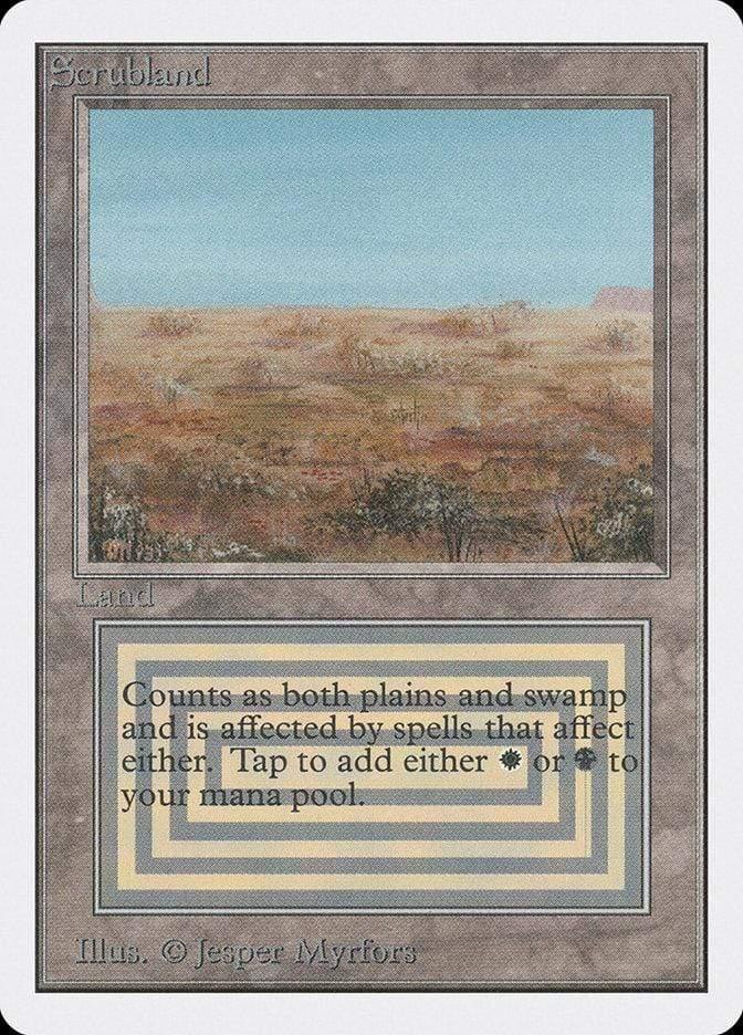 Magic: The Gathering MTG Single Scrubland [Unlimited Edition]