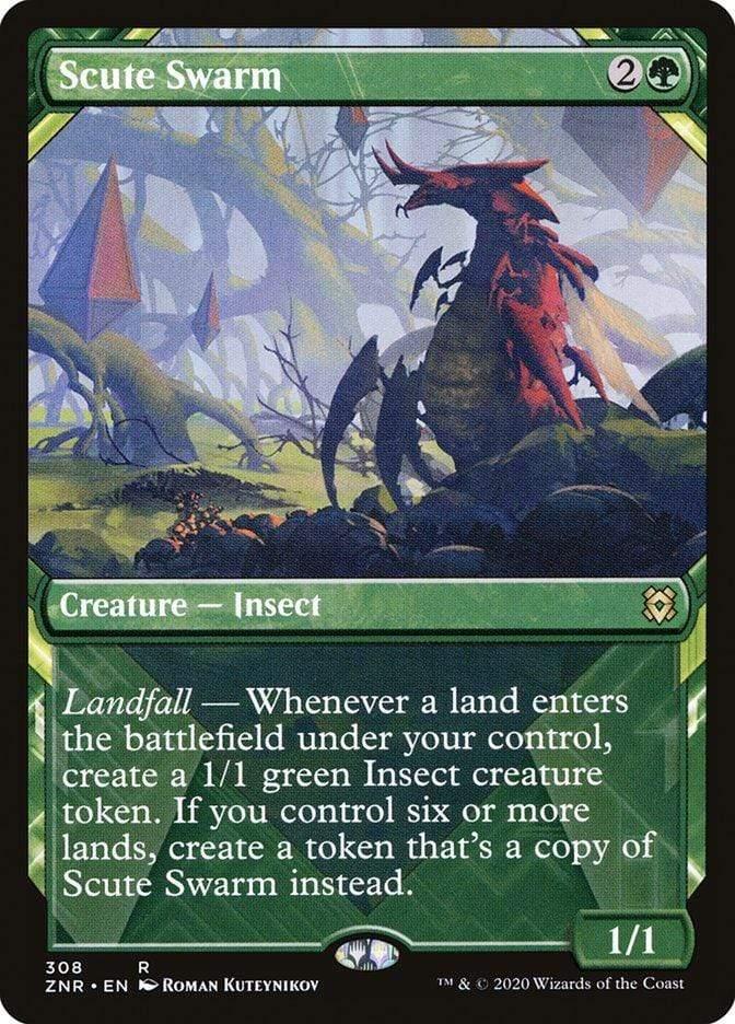 Magic: The Gathering MTG Single Scute Swarm (Showcase) [Zendikar Rising Extended Art]