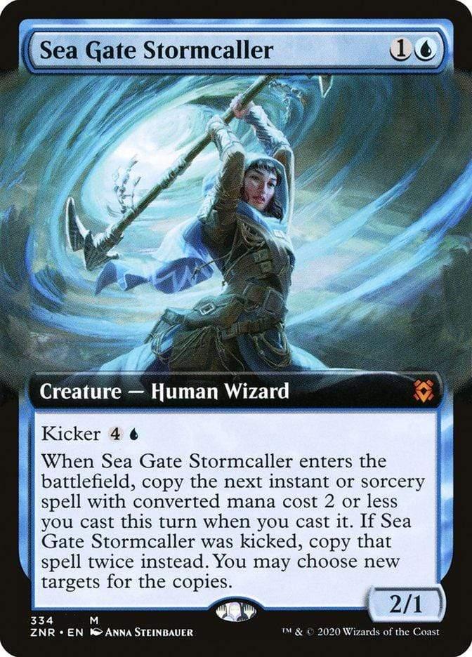 Magic: The Gathering MTG Single Sea Gate Stormcaller (Extended) [Zendikar Rising Extended Art]
