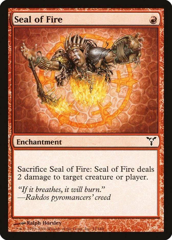 Magic: The Gathering MTG Single Seal of Fire [Dissension]