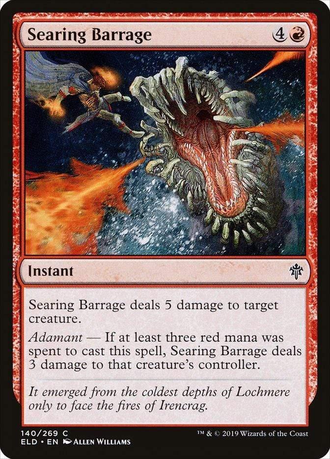 Magic: The Gathering MTG Single Searing Barrage [Throne of Eldraine]