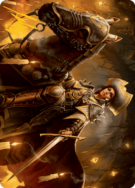 Magic: The Gathering MTG Single Seasoned Cathar Art Card (Gold-Stamped Signature) [Innistrad: Midnight Hunt Art Series]