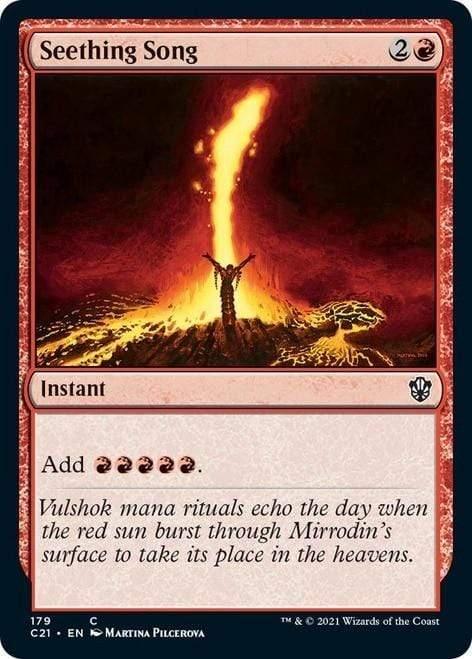 Magic: The Gathering MTG Single Seething Song [Commander 2021]