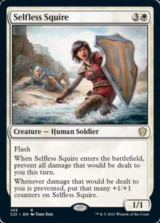 Magic: The Gathering MTG Single Selfless Squire [Commander 2021]