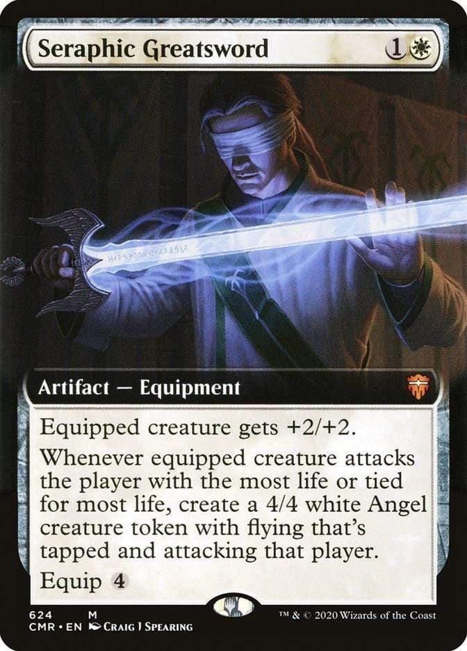 Magic: The Gathering MTG Single Seraphic Greatsword (Extended) [Commander Legends Extended]