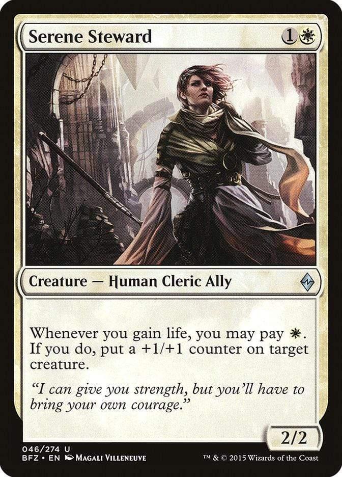 Magic: The Gathering MTG Single Serene Steward [Battle for Zendikar]