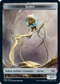 Magic: The Gathering MTG Single Servo // Thopter (026) Double-sided Token [Double Masters]