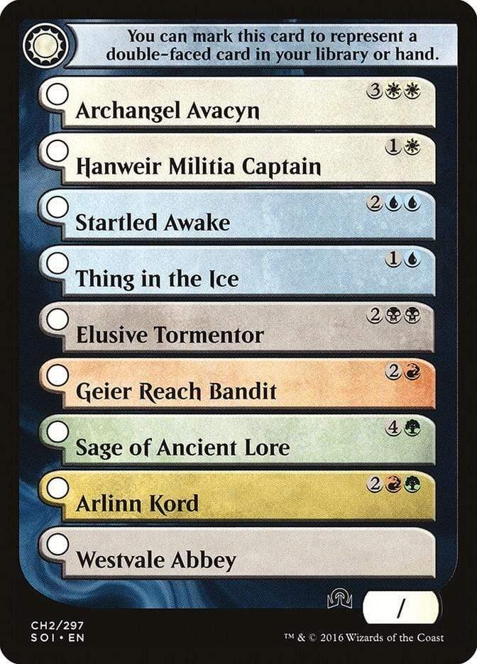 Magic: The Gathering MTG Single Shadows Over Innistrad Checklist 2 [Shadows over Innistrad Tokens]