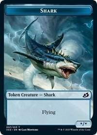 Magic: The Gathering MTG Single Shark // Human Soldier (005) Double-sided Token [Ikoria: Lair of Behemoths]