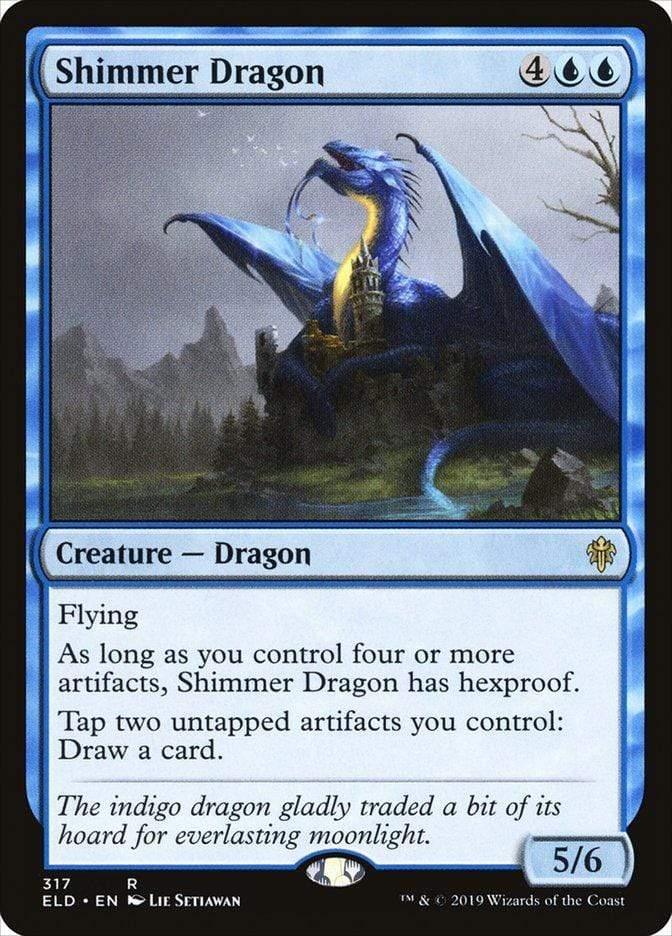 Magic: The Gathering MTG Single Shimmer Dragon [Throne of Eldraine]