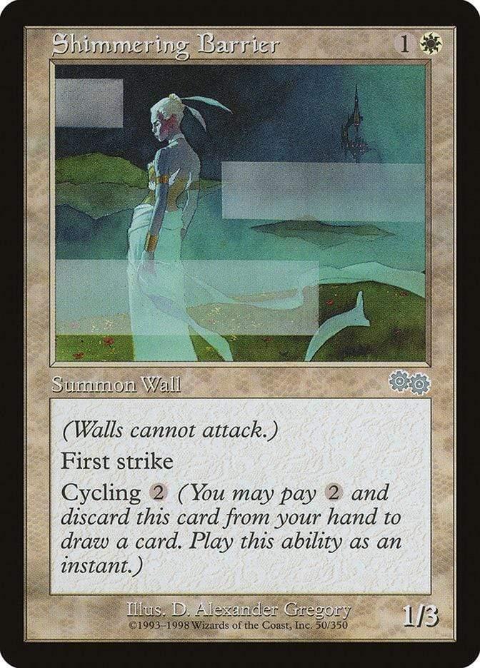 Magic: The Gathering MTG Single Shimmering Barrier [Urza's Saga]