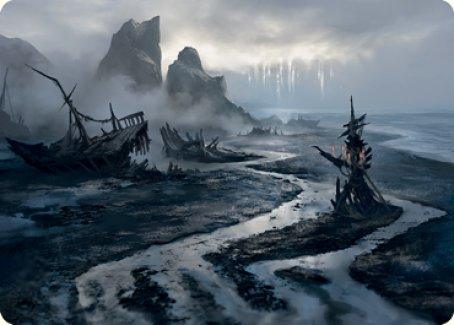 Magic: The Gathering MTG Single Shipwreck Marsh Art Card [Innistrad: Midnight Hunt Art Series]