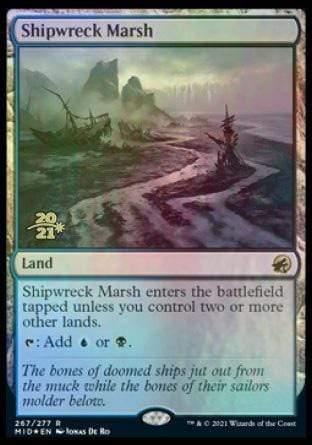 Magic: The Gathering MTG Single Shipwreck Marsh [Innistrad: Midnight Hunt Prerelease Promos]