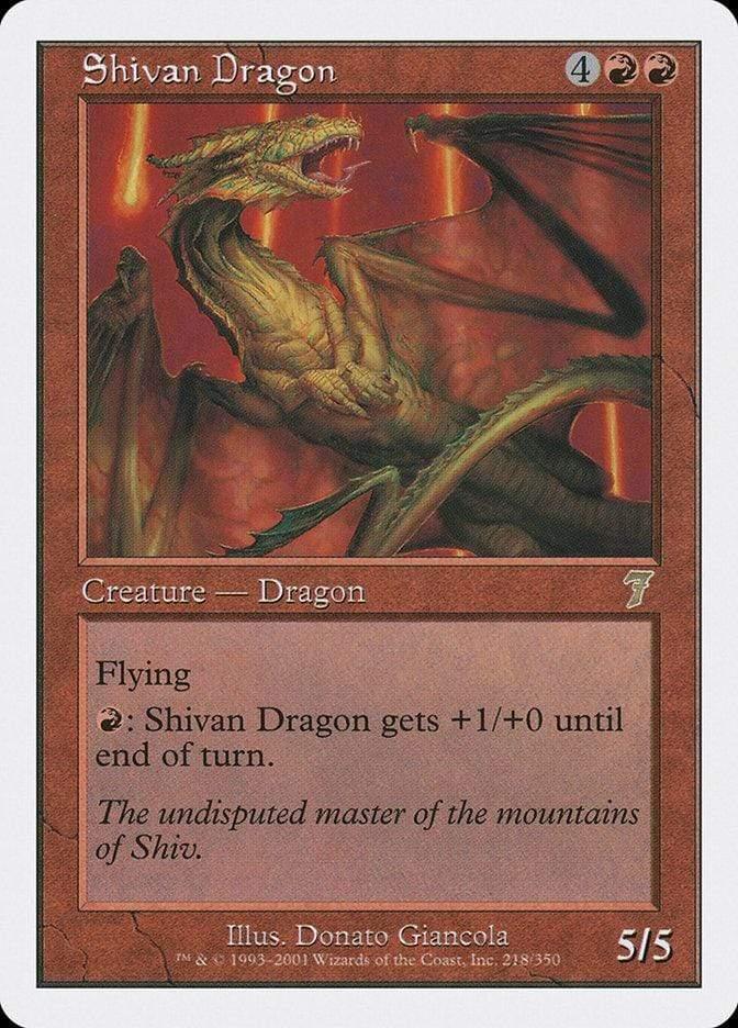 Magic: The Gathering MTG Single Shivan Dragon [Seventh Edition]