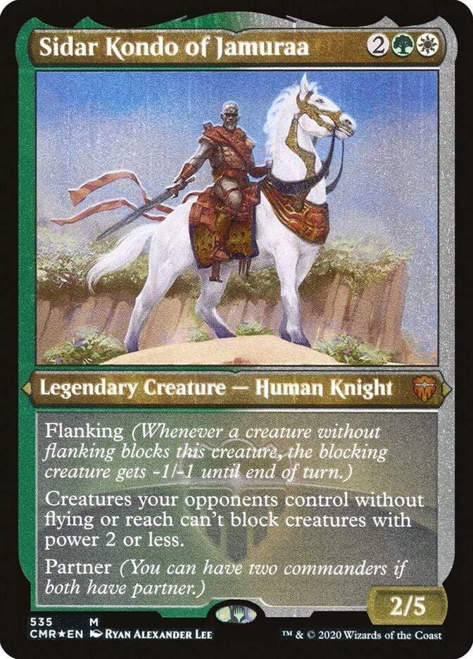 Magic: The Gathering MTG Single Sidar Kondo of Jamuraa [Commander Legends Etched]