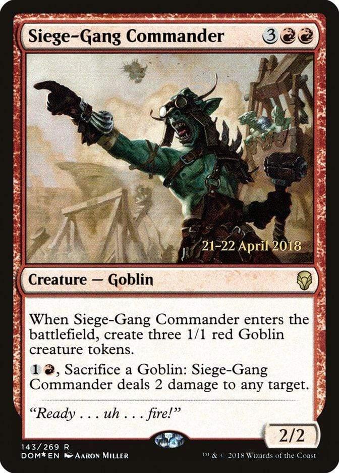 Magic: The Gathering MTG Single Siege-Gang Commander  [Dominaria Prerelease Promos]