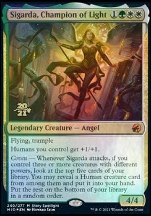 Magic: The Gathering MTG Single Sigarda, Champion of Light [Innistrad: Midnight Hunt Prerelease Promos]
