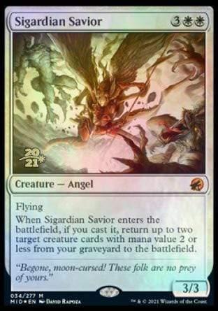 Magic: The Gathering MTG Single Sigardian Savior [Innistrad: Midnight Hunt Prerelease Promos]