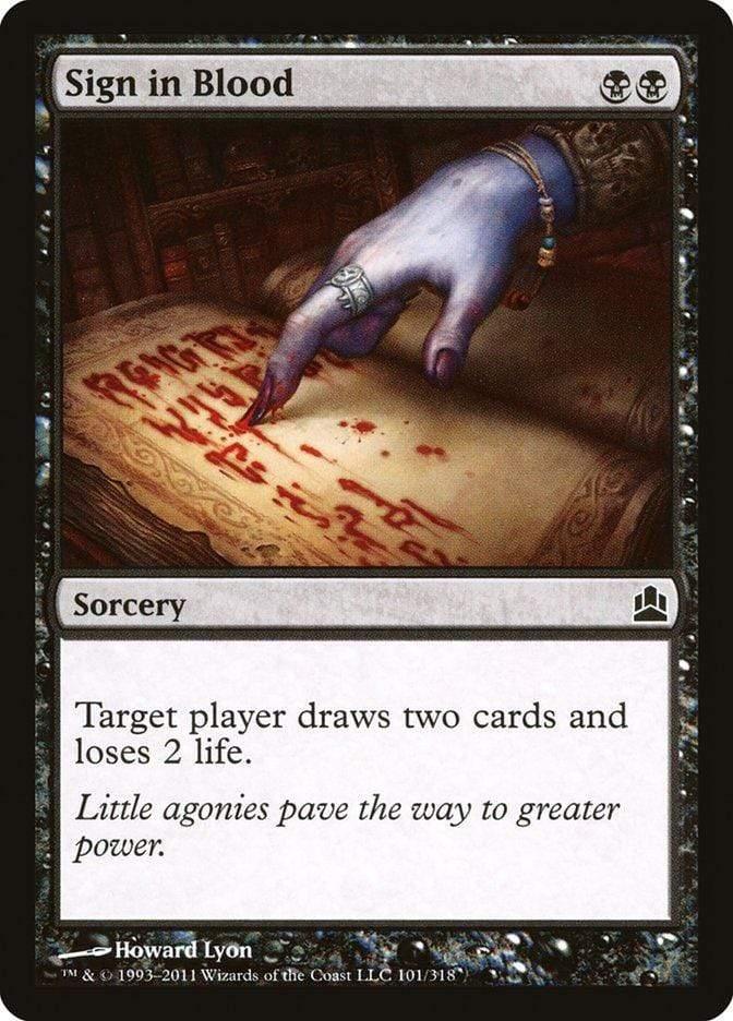 Magic: The Gathering MTG Single Sign in Blood [Commander 2011]