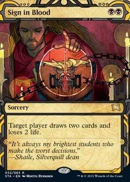 Magic: The Gathering MTG Single Sign in Blood [Strixhaven Mystical Archive]