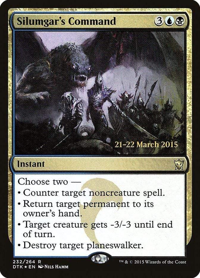 Magic: The Gathering MTG Single Silumgar's Command  [Dragons of Tarkir Prerelease Promos]