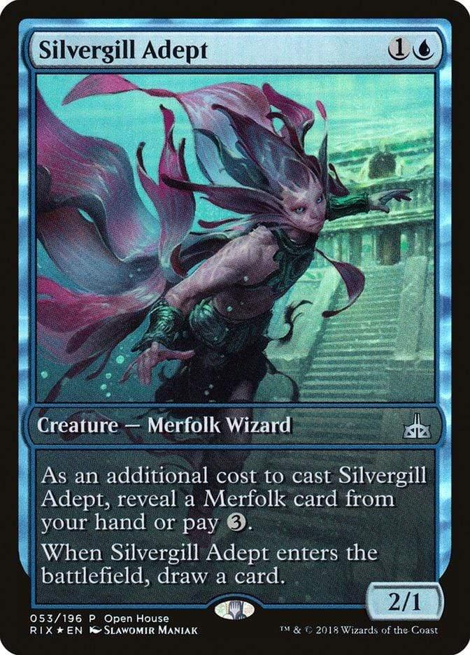 Magic: The Gathering MTG Single Silvergill Adept (Open House) (Extended) [Rivals of Ixalan Promos]