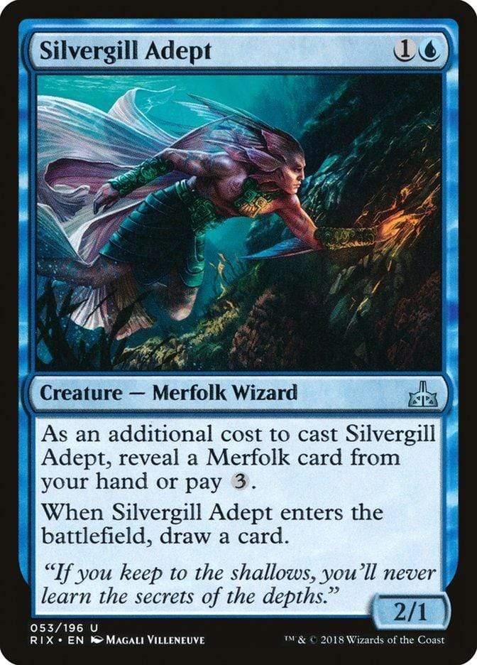 Magic: The Gathering MTG Single Silvergill Adept [Rivals of Ixalan]