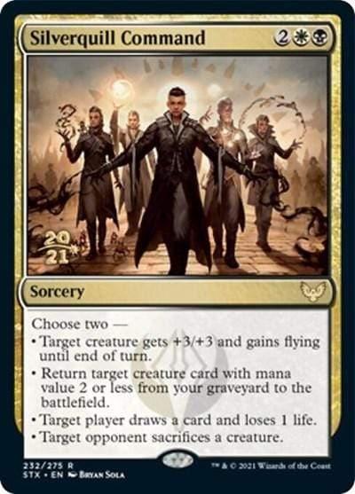Magic: The Gathering MTG Single Silverquill Command [Strixhaven: School of Mages Prerelease Promos]