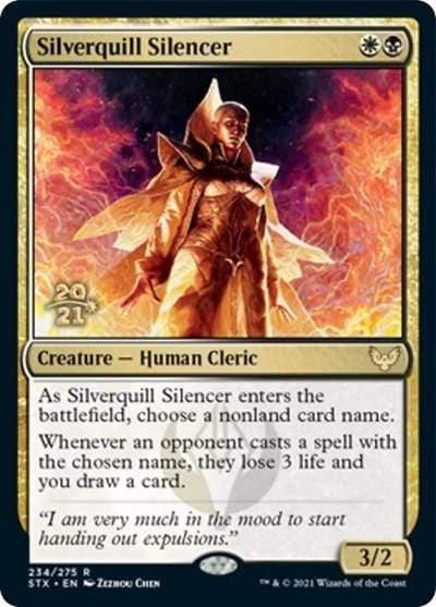 Magic: The Gathering MTG Single Silverquill Silencer [Strixhaven: School of Mages Prerelease Promos]