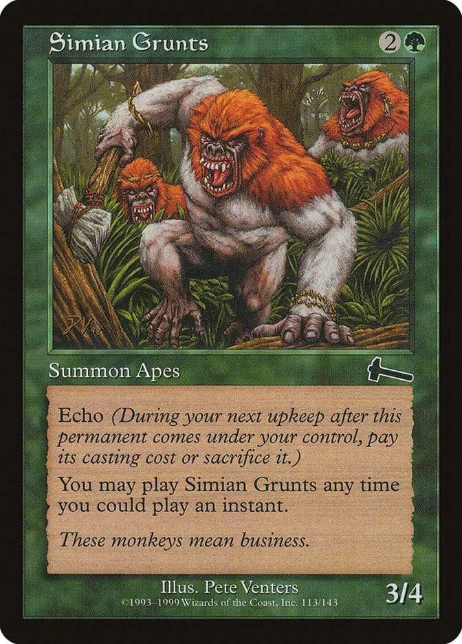 Magic: The Gathering MTG Single Simian Grunts [Urza's Legacy]