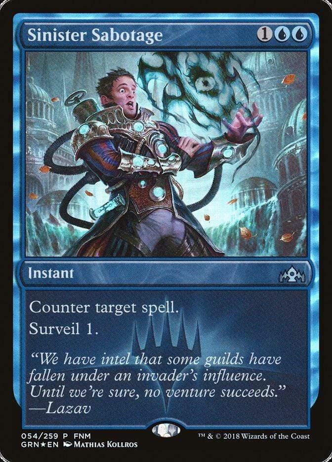 Magic: The Gathering MTG Single Sinister Sabotage (FNM) [Guilds of Ravnica Promos]