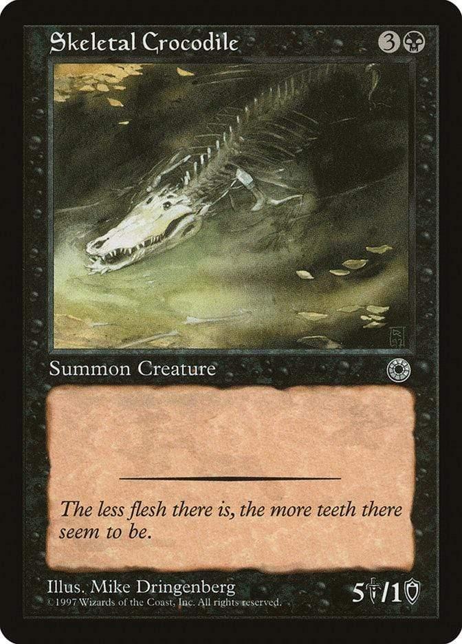 Magic: The Gathering MTG Single Skeletal Crocodile [Portal]