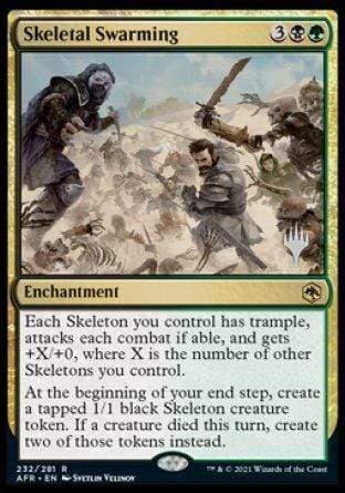 Magic: The Gathering MTG Single Skeletal Swarming (Promo Pack) [Dungeons & Dragons: Adventures in the Forgotten Realms Promos]