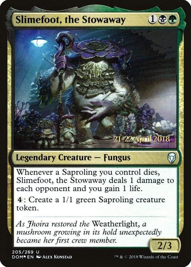 Magic: The Gathering MTG Single Slimefoot, the Stowaway  [Dominaria Prerelease Promos]