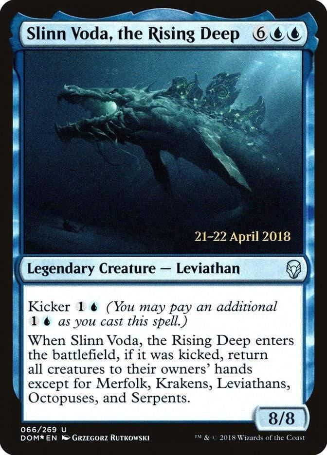 Magic: The Gathering MTG Single Slinn Voda, the Rising Deep  [Dominaria Prerelease Promos]